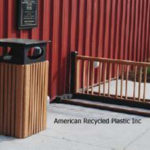 豪华自行车架和遗产再生塑料废物容器
